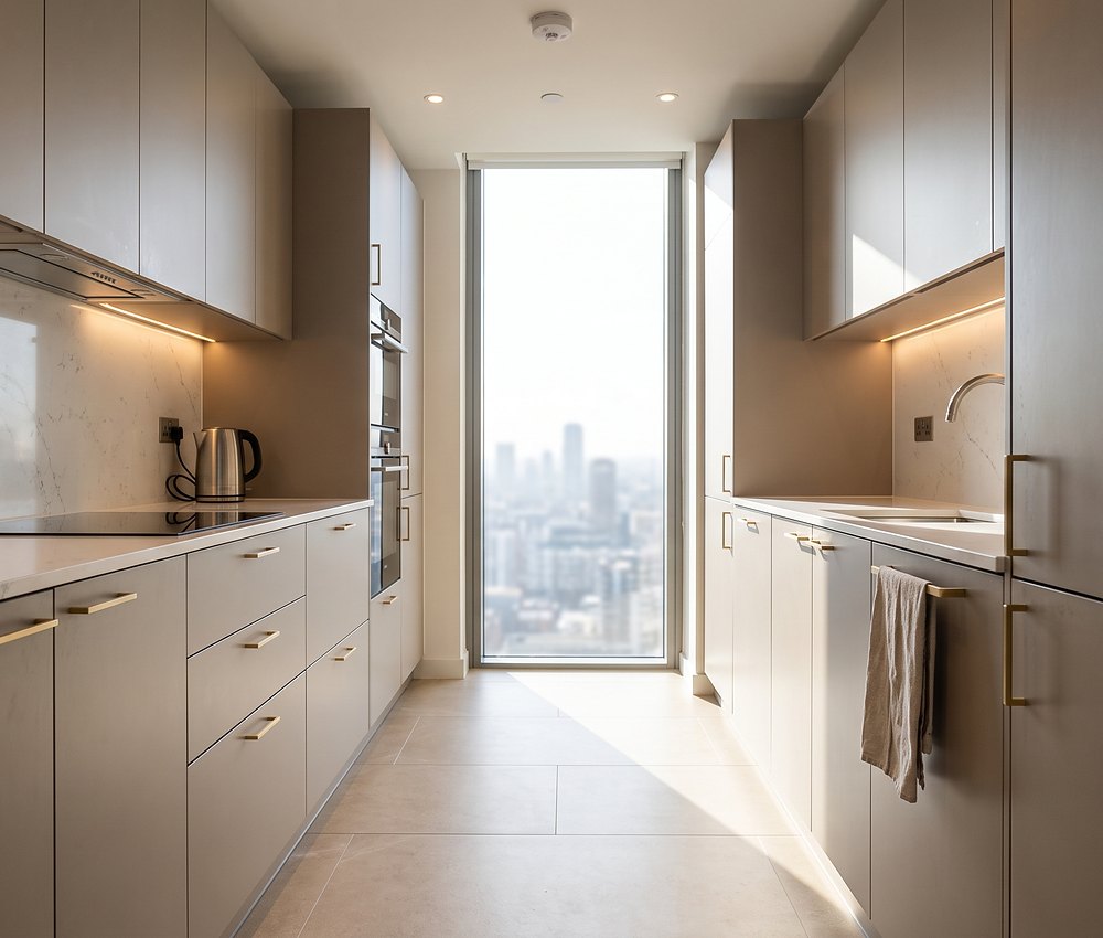 Galley kitchen rebuild, Dubai Marina